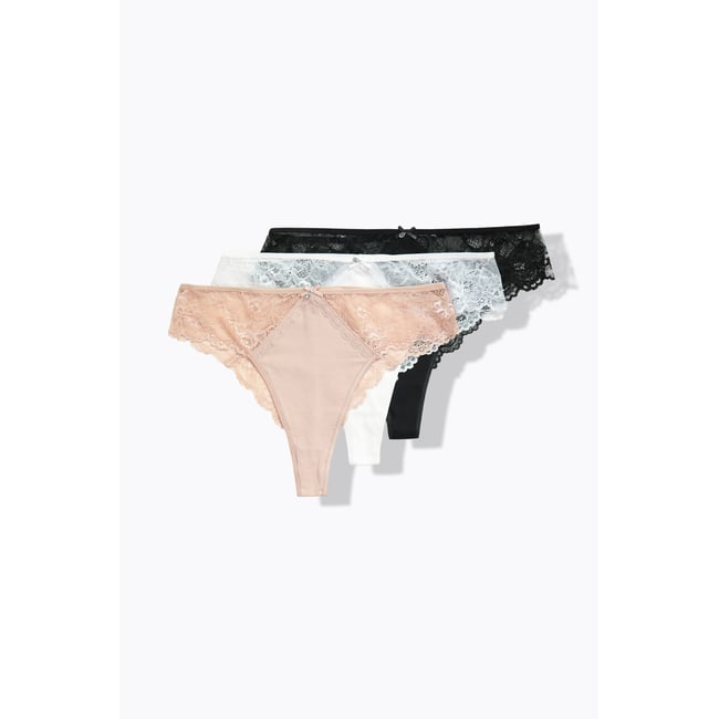 Strings avec dentelle, lot de 3 - ULLA POPKEN