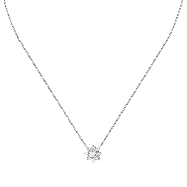 Collier en acier, cristaux, TESORI blanc <span itemprop=