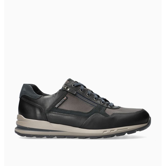 Baskets en cuir BRADLEY noir <span itemprop=