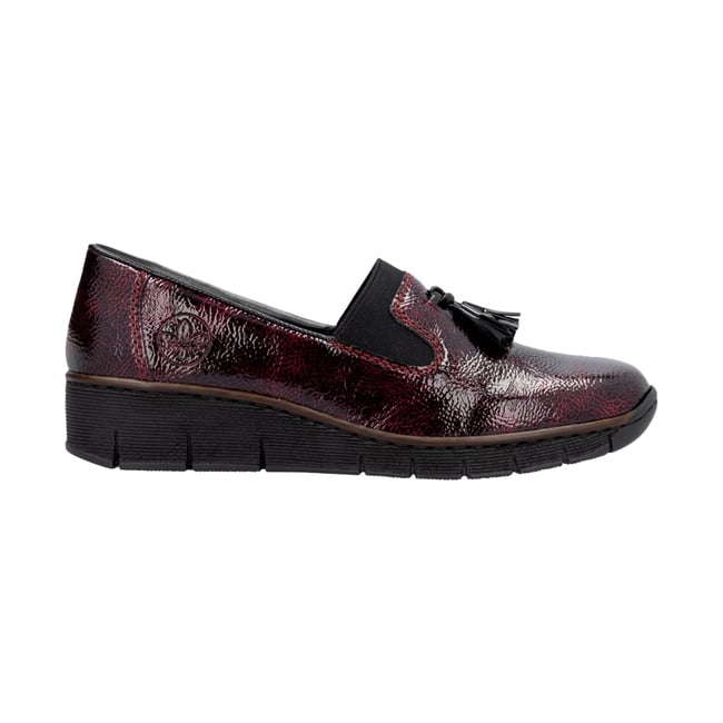 Mocassin à Enfiler Softlack rouge <span itemprop=