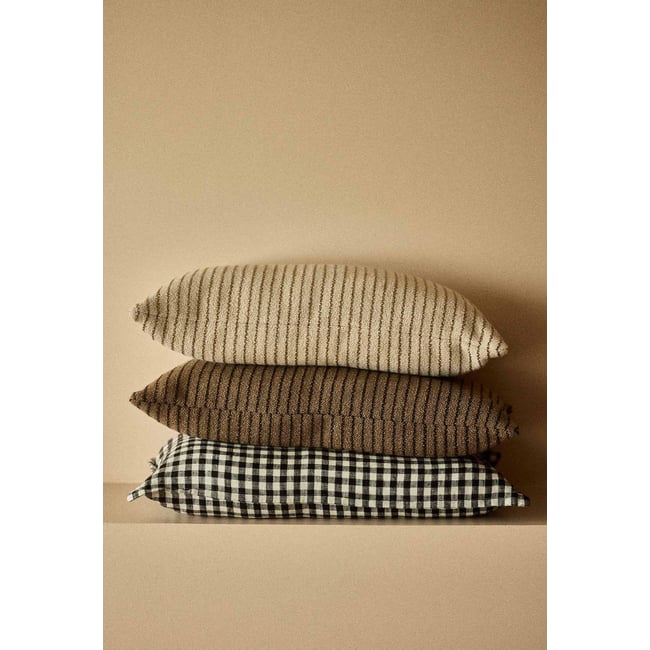 Housse de coussin outdoor en coton, RAYURES - GABRIELLE PARIS