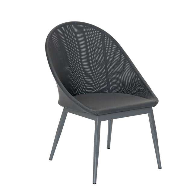 Lot de 2 fauteuils chic et arrondis gris anthracite <span itemprop=