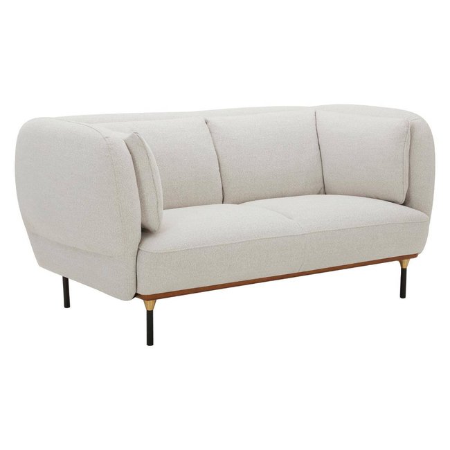 Canapé 2 places ISÉE Couleur gris clair <span itemprop=