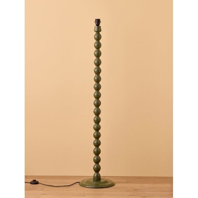 Pied de lampe en bois BERTILLE - Grand Modèle Couleur vert lichen <span itemprop=