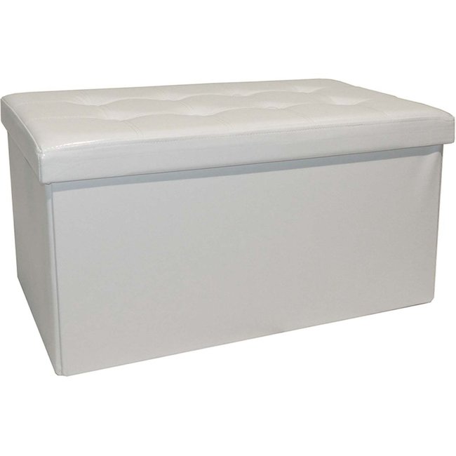 Banc coffre polyuréthane couvercle capitonné - JARDINDECO