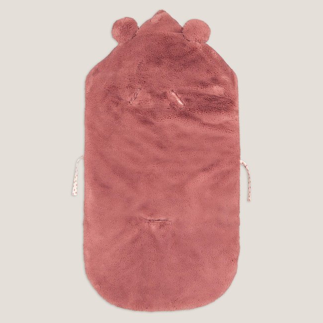 Fluffy hooded travel bag pink La Redoute Collections La Redoute