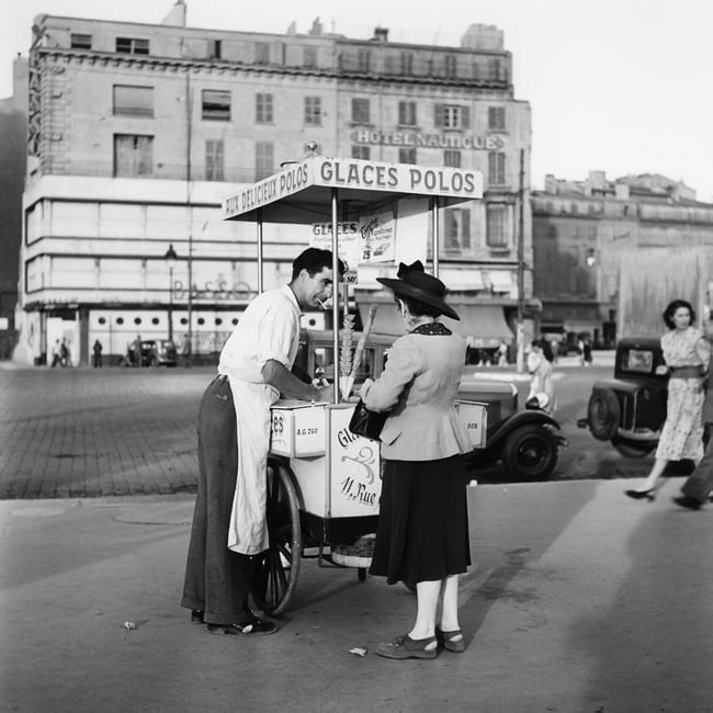 Deco photo ancienne de Marseille - Glaces Polos - HEXOA