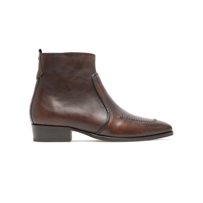 Boots cuir TRAVIS 73 cognac <span itemprop=