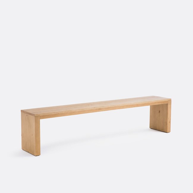 Banc 3 personnes pin massif, Malu Couleur pin massif blanc/cire <span itemprop=