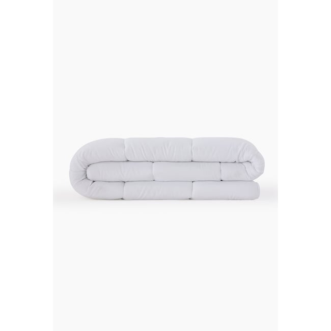 Couette microfibre, 140x200cm, 100% polyester Couleur blanc <span itemprop=