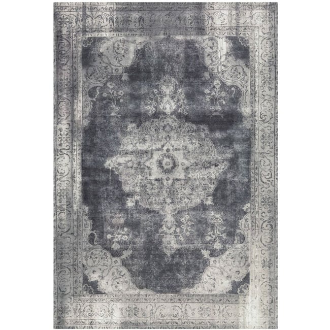 Tapis tissé rectangulaire, style vintage Couleur gris <span itemprop=