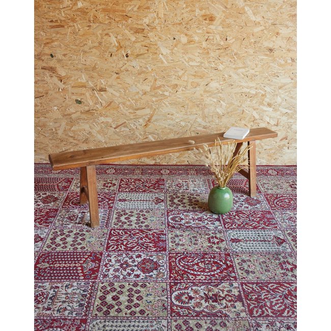 Banc de ferme en bois Antoine N°429 - Bon état Couleur bois clair <span itemprop=