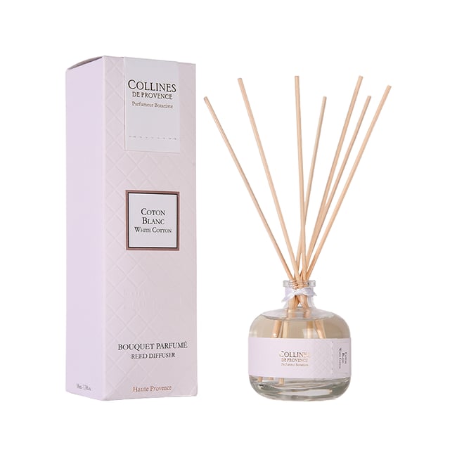 Diffuseur de parfum COTON BLANC Couleur blanc <span itemprop=