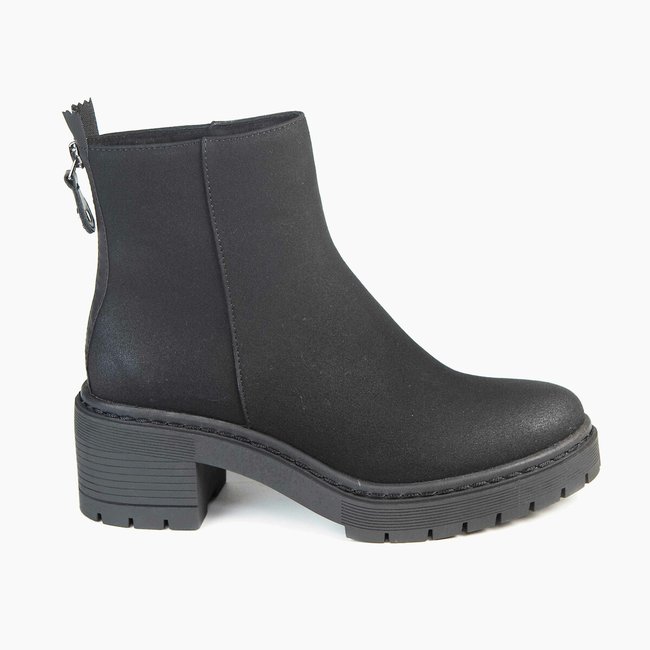 Masta Chunky Ankle Boots with Block Heel, black, CHATTAWAK