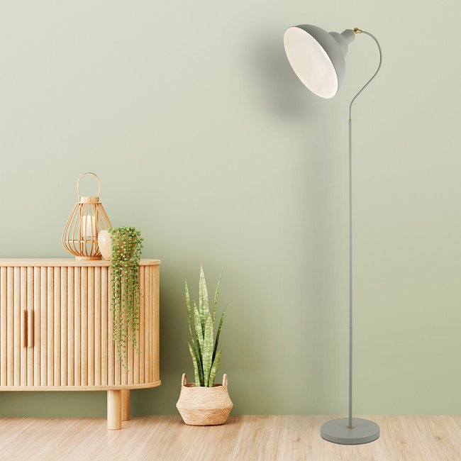 Traditional Arch Metal Floor Lamp, taupe, SO'HOME