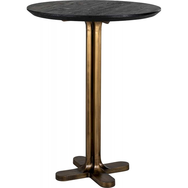 Table élégante Revelin en  et Couleur noir et doré <span itemprop=