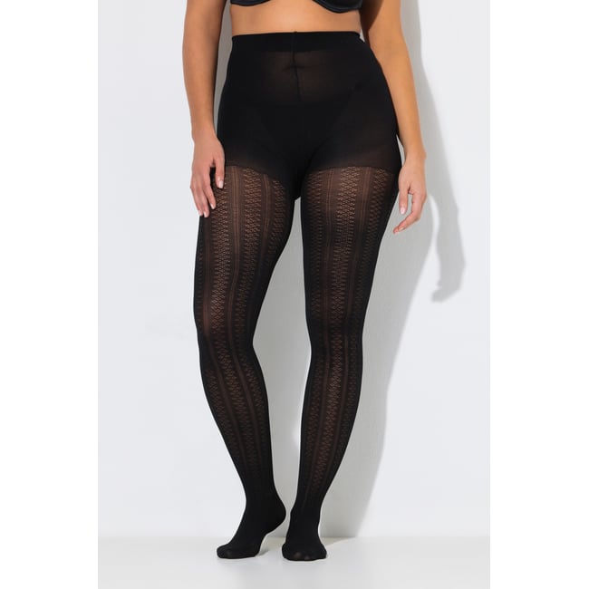 Collants à rayures noir <span itemprop=