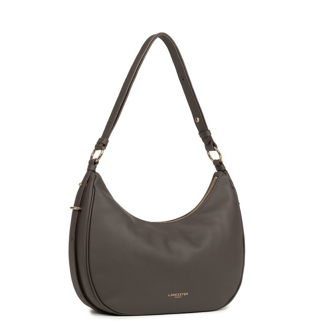 Borsa a bisaccia in pelle con zip L, DONNA ARIA - LANCASTER