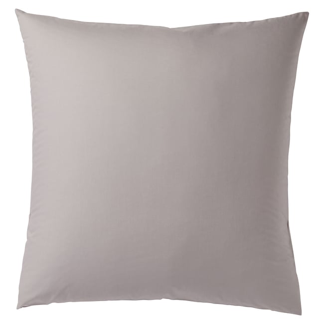 Lot de 2 taies d'oreiller Percale de coton thermorégulée gris clair <span itemprop=