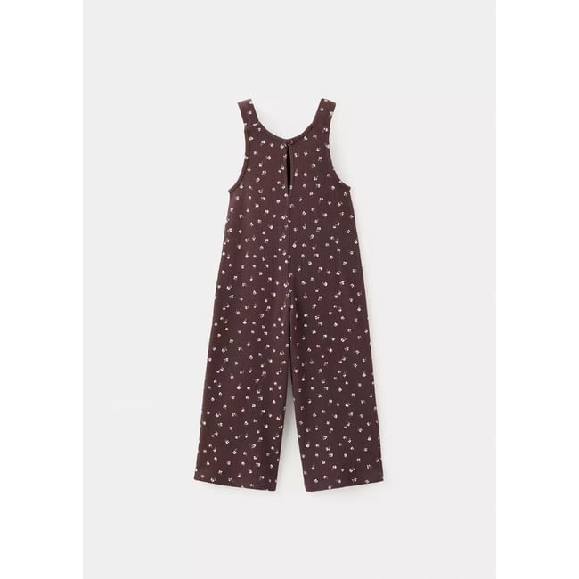 Combinaison coton florale chocolat <span itemprop=