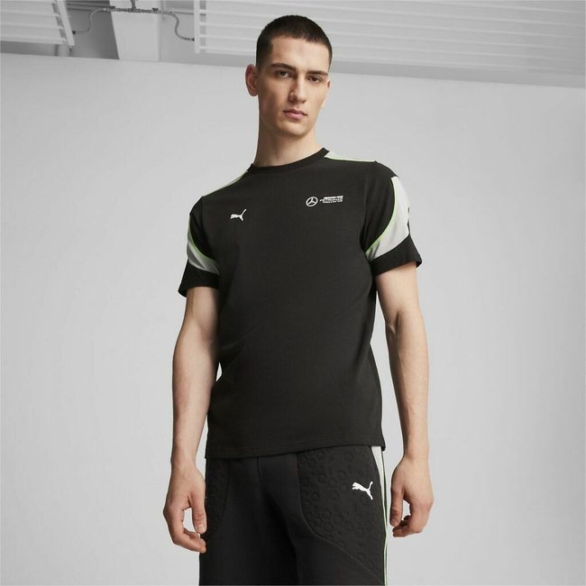 T-shirt manches courtes Mercedes noir <span itemprop=