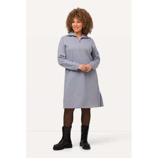 Robe en molleton à col camionneur et manches - ULLA POPKEN