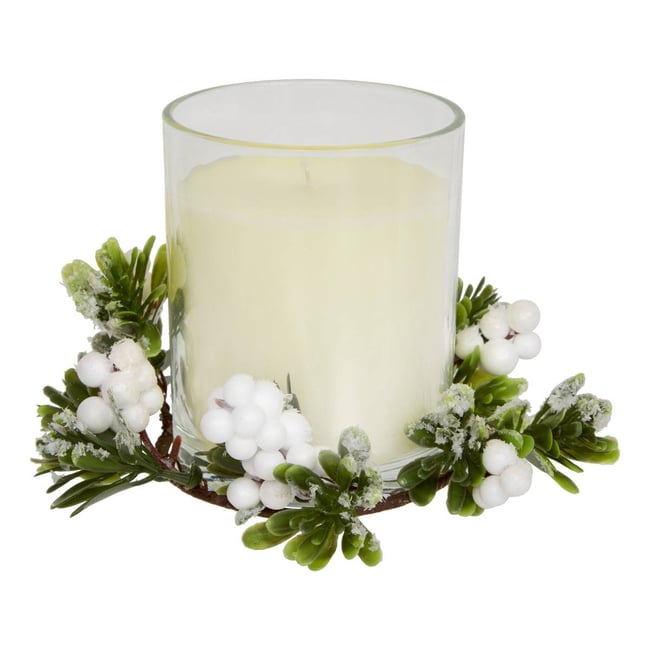 Bougie parfumée centre de table blanc 170 g Couleur blanc <span itemprop=