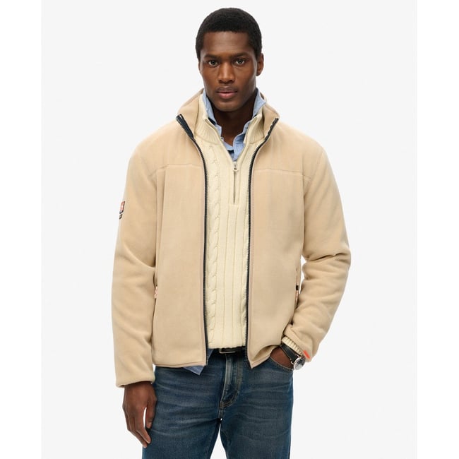 Polaire Active à Zip Intégral beige avoine <span itemprop=