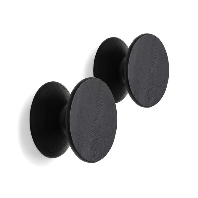 Set van 2 kleerhangers in massief eik ø 10 cm, Arame <span itemprop=