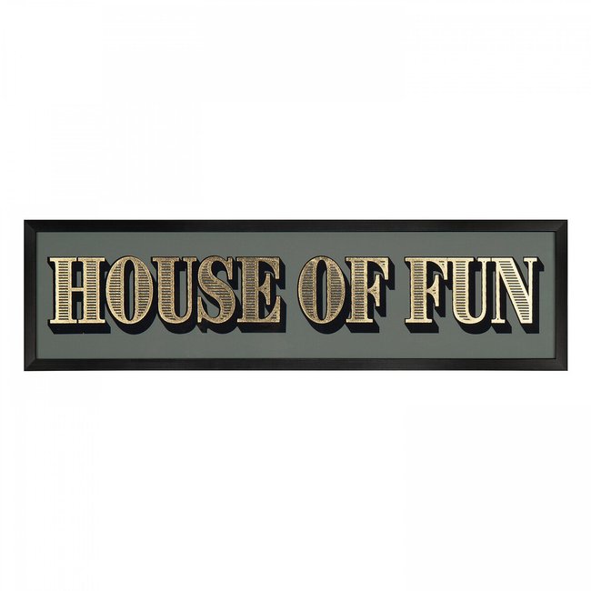55x15cm Fun House Framed Print, black, SO'HOME