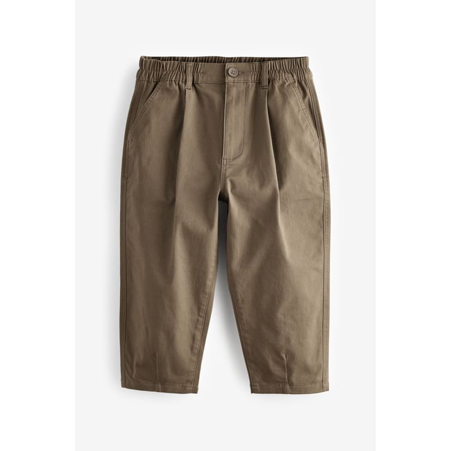 Pantalon bouffant coupe classique vert kaki <span itemprop=