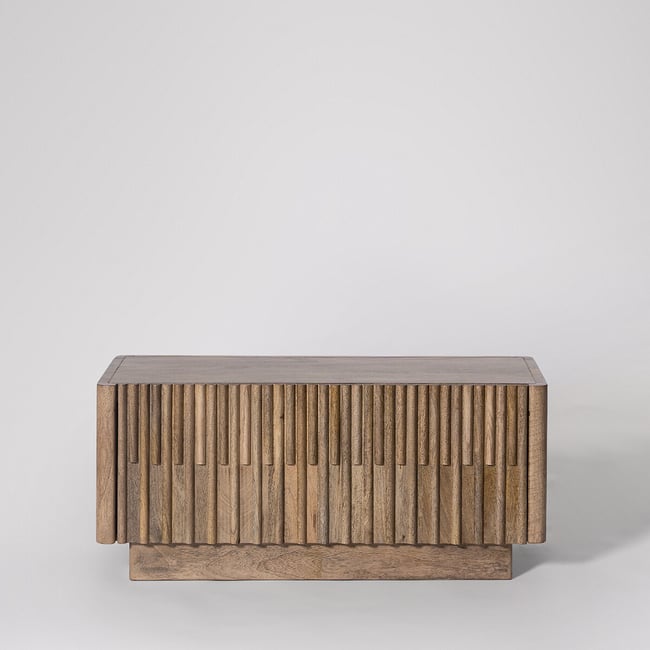 Hampstead Mango Wood 1 Door Media Unit, light wood, SWOON