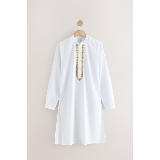 Kurta brodée en popeline - NEXT