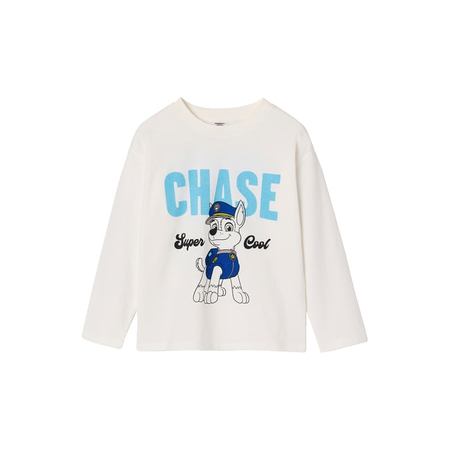 T-shirt manches longues Pat Patrouille écru <span itemprop=