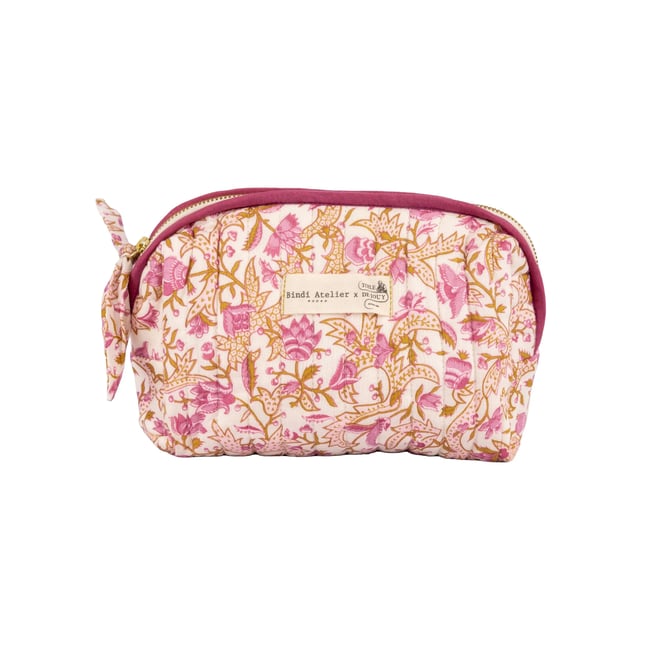 Trousse maquillage Toile de Jouy depuis 1760 - Forest - BINDI ATELIER