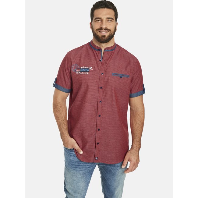 Chemise à manches courtes LODMUND rouge à dessin <span itemprop=