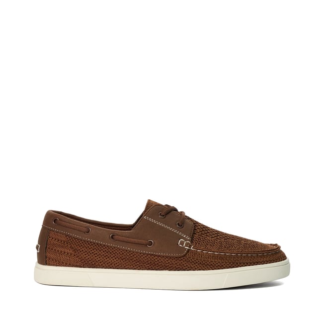Chaussures bateau en maille - BLAIZERSS tan-fabric <span itemprop=