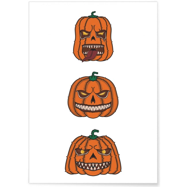 Affiche Citrouilles Couleur blanc <span itemprop=