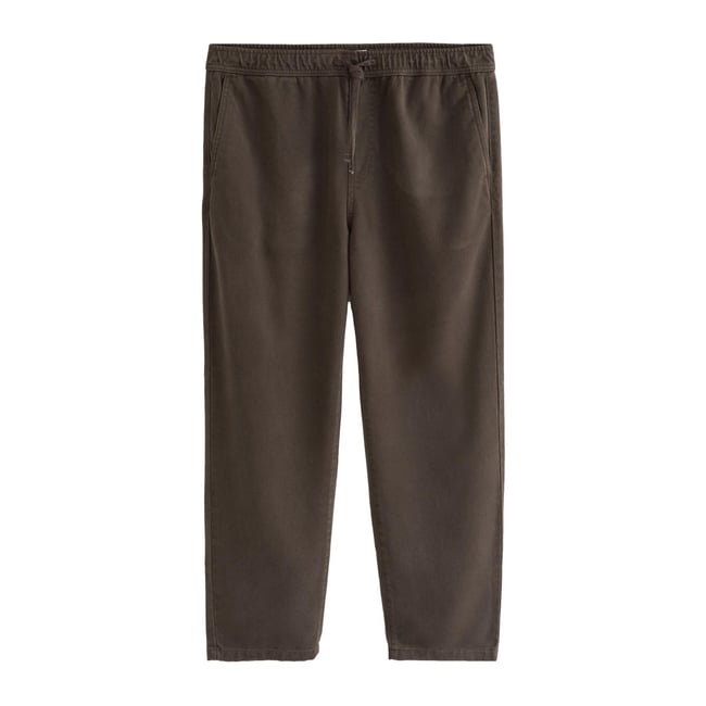 Pantalon de jogging doux en tencel mélangé marron <span itemprop=