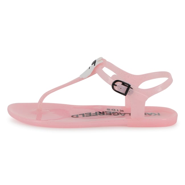 Sandales à brides réglables rose love <span itemprop=