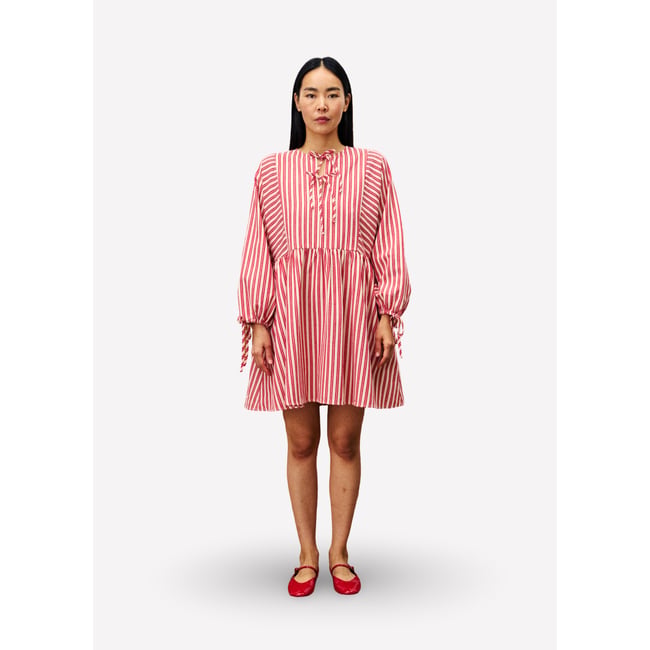 Robe  en coton HUXLEY rouge <span itemprop=