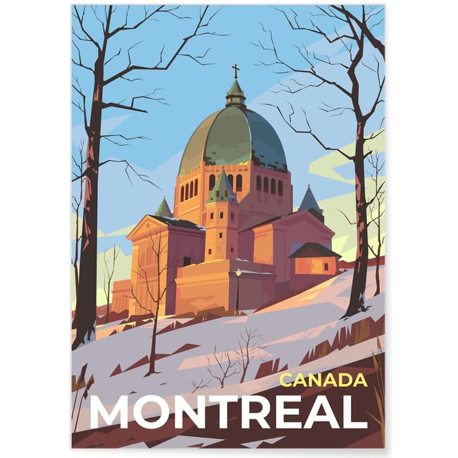 Affiche ville Montréal 2 Couleur blanc <span itemprop=