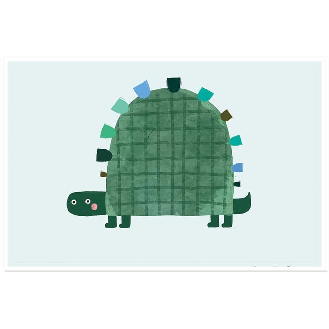 Affiche enfant tortue verte - HEXOA