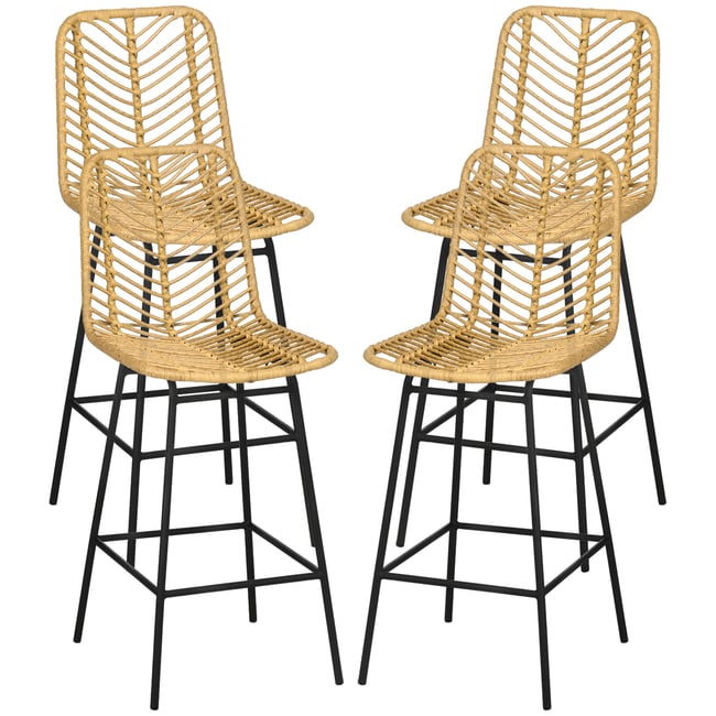 Tabouret de bar Acier Jaune Couleur jaune, noir <span itemprop=