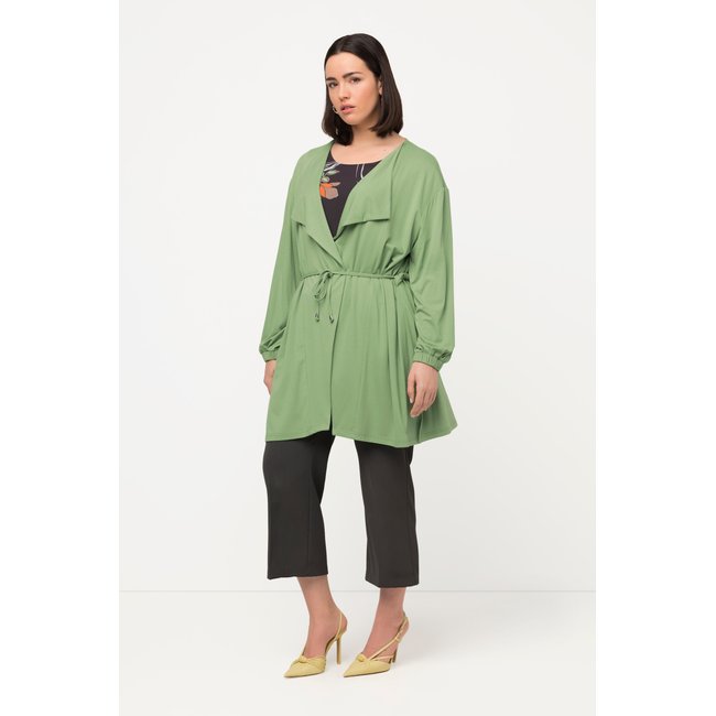 Veste, cordon coulissant, oversize menthe foncé <span itemprop=