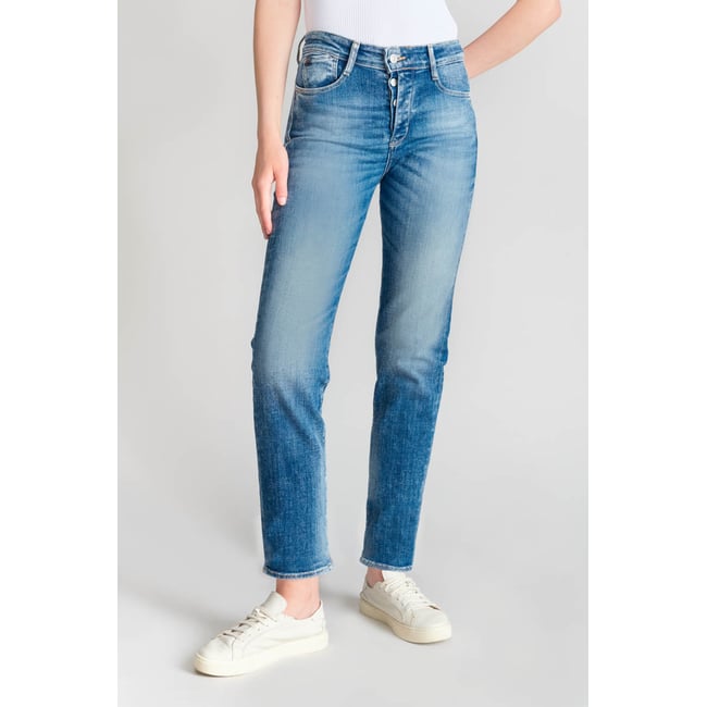 Jeans droite 400/17 mom , 7/8ème blue <span itemprop=