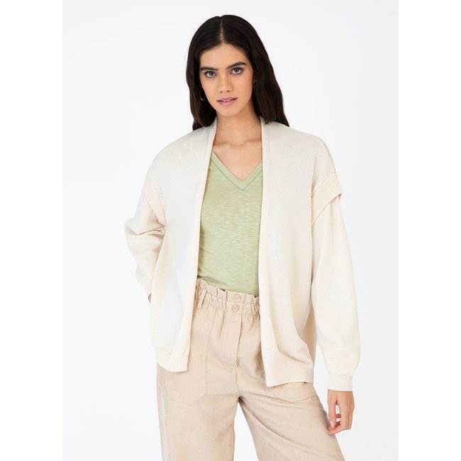 Cardigan LESHOKI ecru <span itemprop=