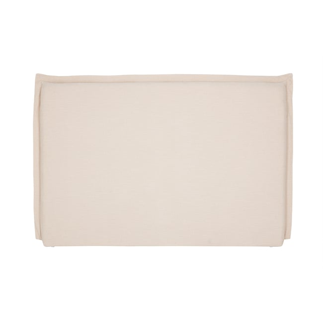 Tête de lit en tissu effet lin beige L160 cm PIA Couleur beige <span itemprop=