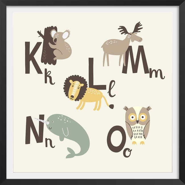 Affiche enfant klmno - HEXOA