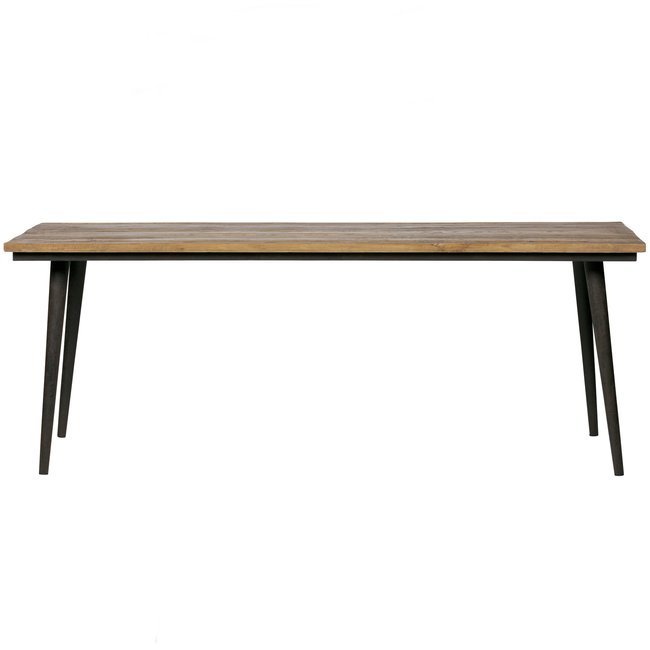 Table à manger en omre 6 couverts GUILD Couleur noir <span itemprop=